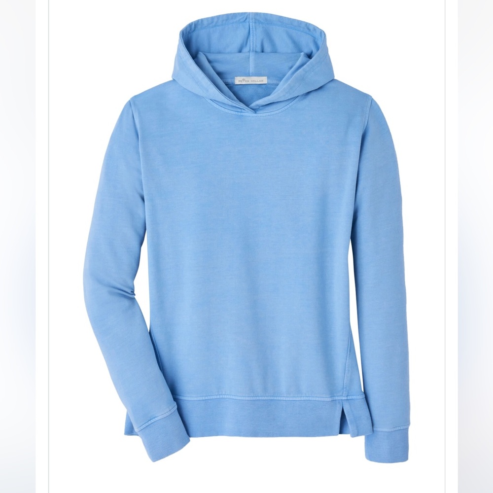 NWT Peter Millar Women's Lava Wash Hoodie Color Ice Blue
